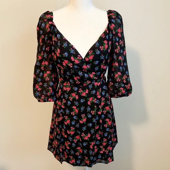 Reformation Eveleigh Wrap Minidress Brittany New - Picture 4 of 7